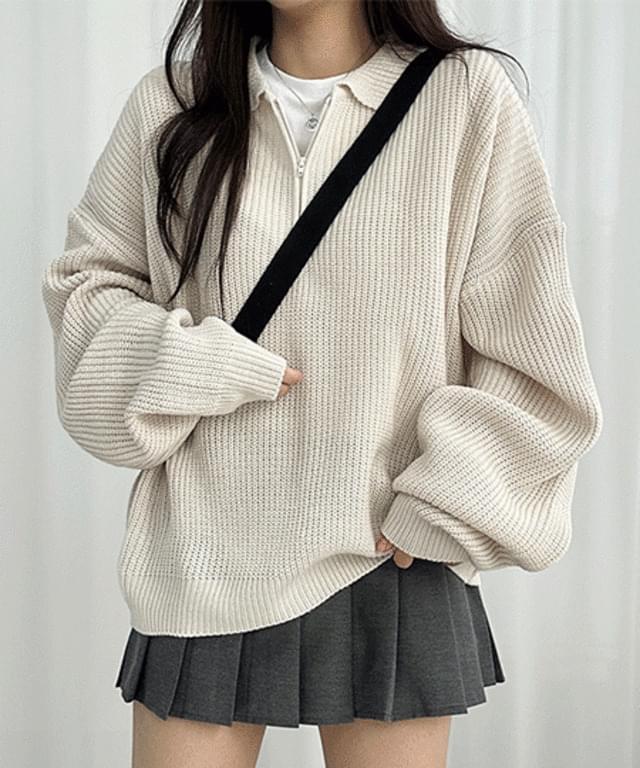 デイリー・ヴァン・ジップアップニット