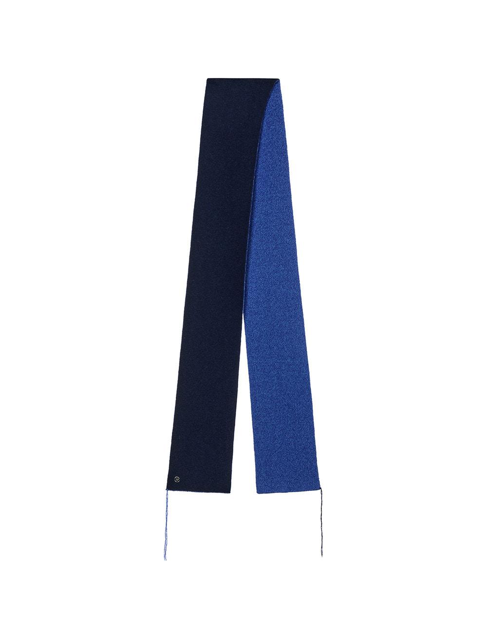 BOKASHI WOOL COMBI MUFFLER [BLUE]