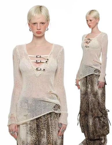 Reversible Sheer Knit Duster