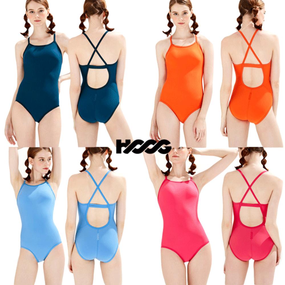 후그 여성 탄탄이 로우컷 실내수영복 더블바 크로스 X-Back 8컬러