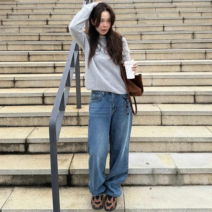 [29CM단독] [은현PICK] straight-fit denim pants (blue)