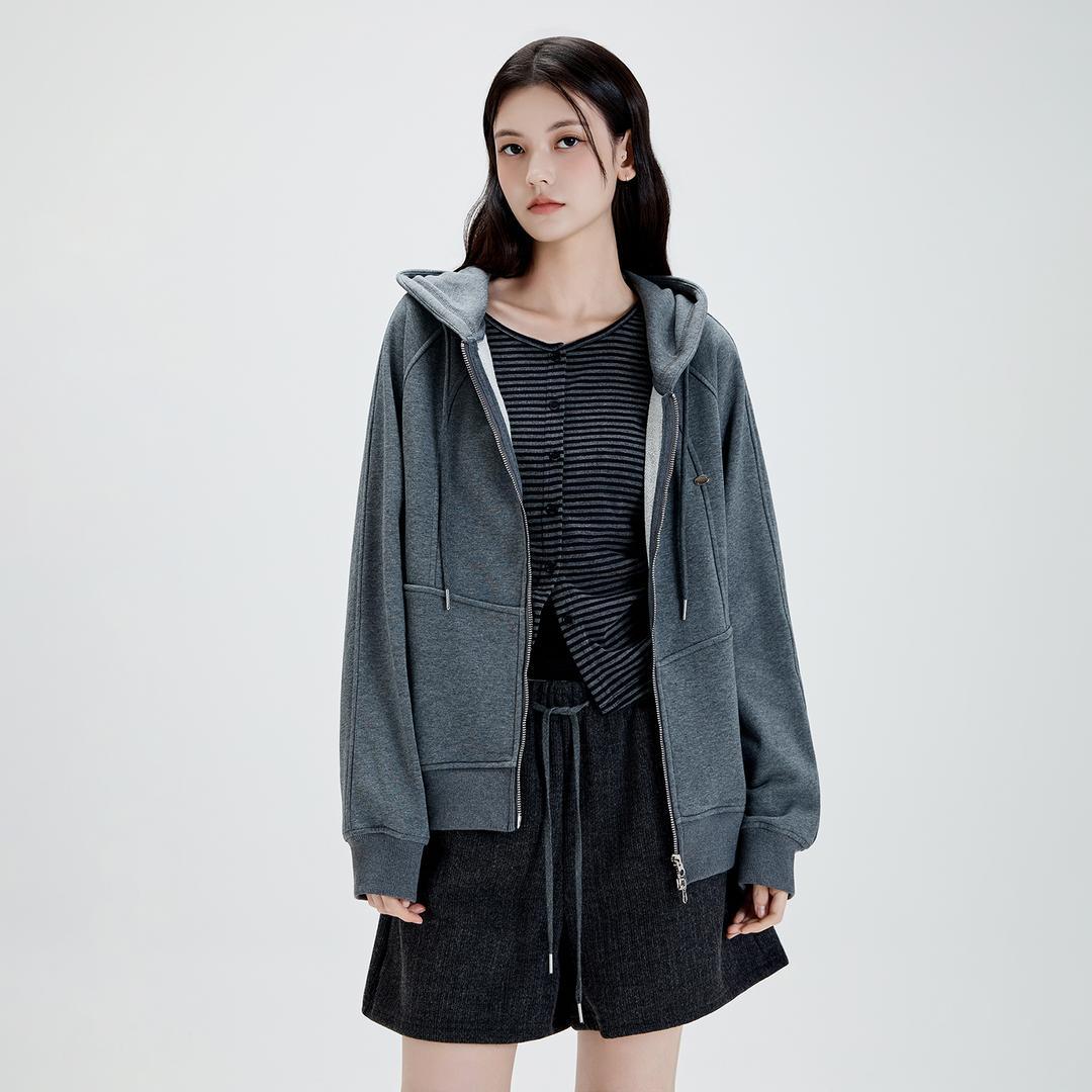 미쏘 오버핏 후드집업_MIWJMFT41C