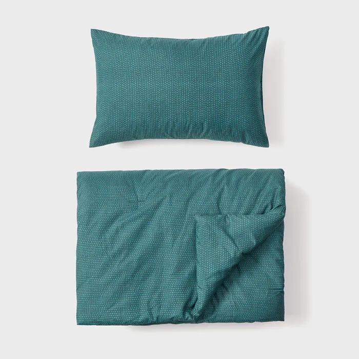 [JAJU/자주] 고밀도 피치스킨 이불 베개커버 세트_SS_그린