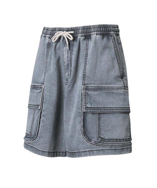 데님 풀 밴딩 반바지 라이트블루 IEPA3E404B1