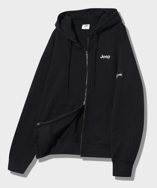 2WAY 오버핏 스몰 지프 후드집업 (JR5TZU051BK)