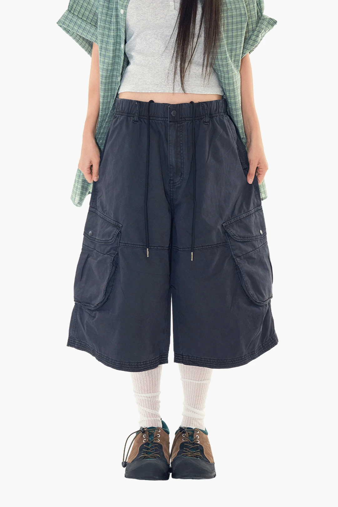 포그 바이오 워싱 카고 버뮤다 팬츠