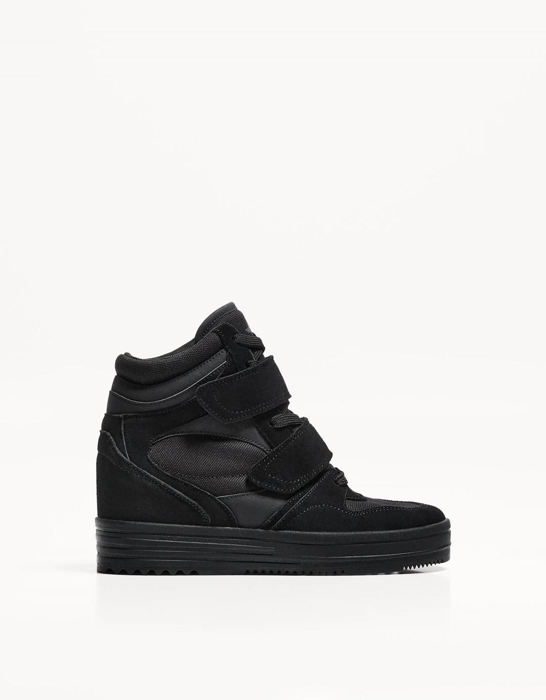 스페인샵 버쉬카 이너 웨지 하이탑 스니커즈 1512/664 BLACK