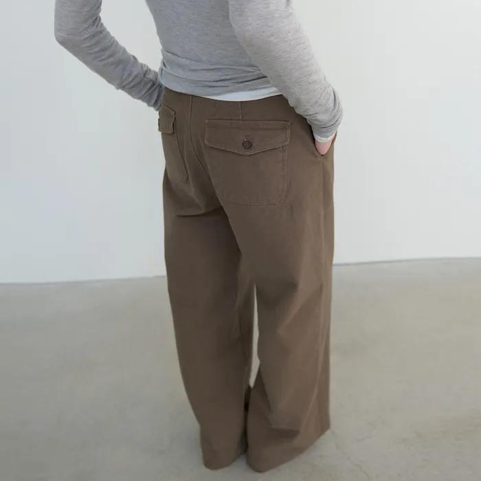 [3차/예약배송][기장선택] Brown straight denim