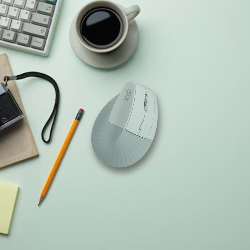 지클릭커 오피스프로 버티컬 도톰 쉬폰 무소음 인체공학 블루투스 무선 마우스 OP50 그린
