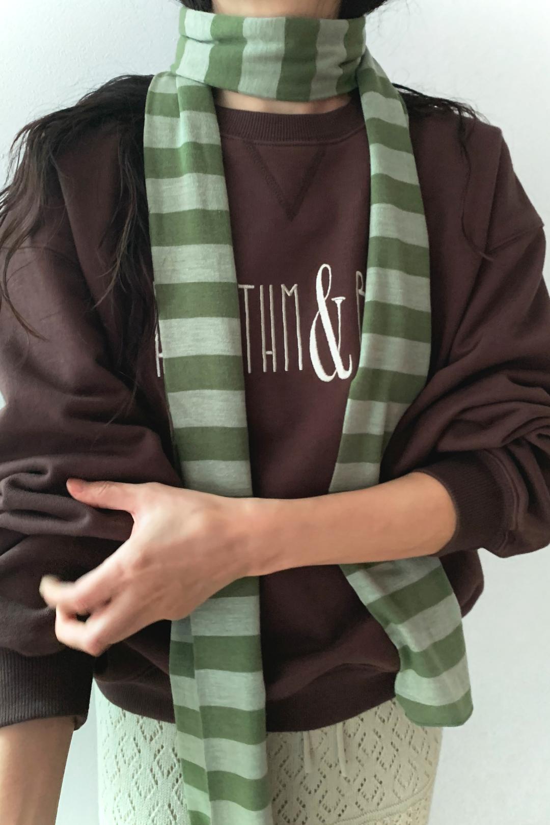 [ R&B ] 사전주문 / Stripe Muffler (Olive)