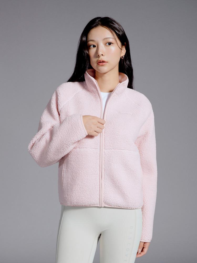 여성 애슬레저 플리스 숏자켓 (PINK)