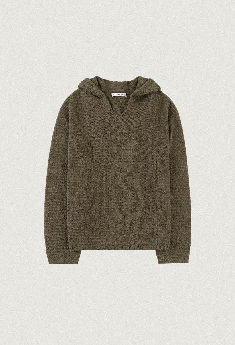 Hairy Hood Knit_Khaki(OC26KN14)