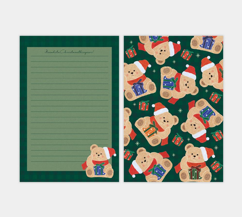 곰돌이 편지지 set