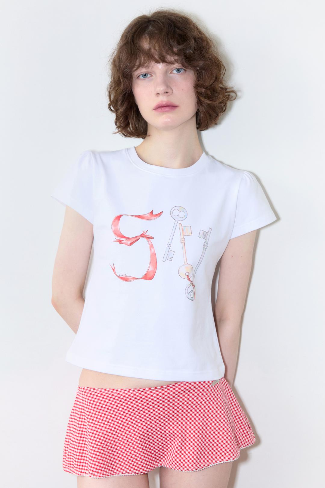 SN Ribbon Puff T-Shirt (White)