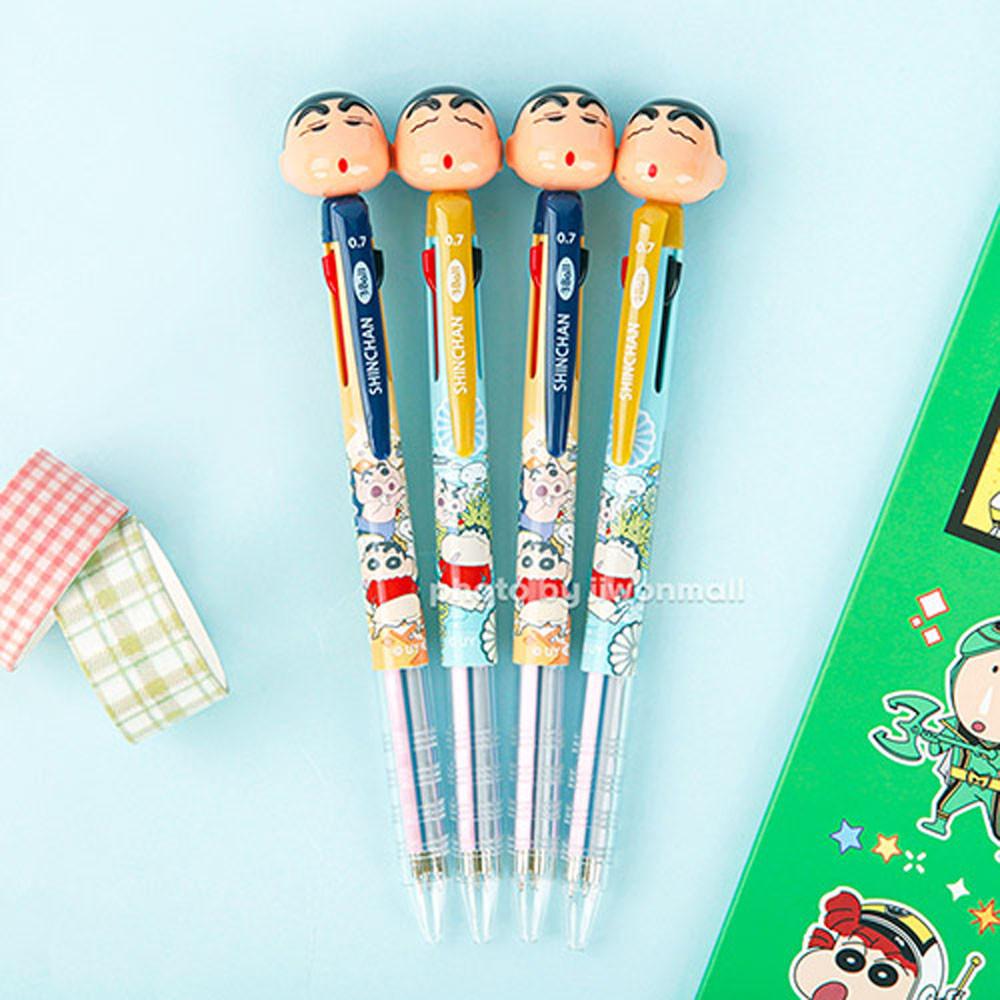 짱구는못말려 마스코트 3색 볼펜 - 랜덤1P