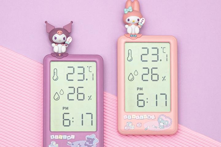 산리오 마이멜로디 쿠로미 온습도 측정 디지털 시계