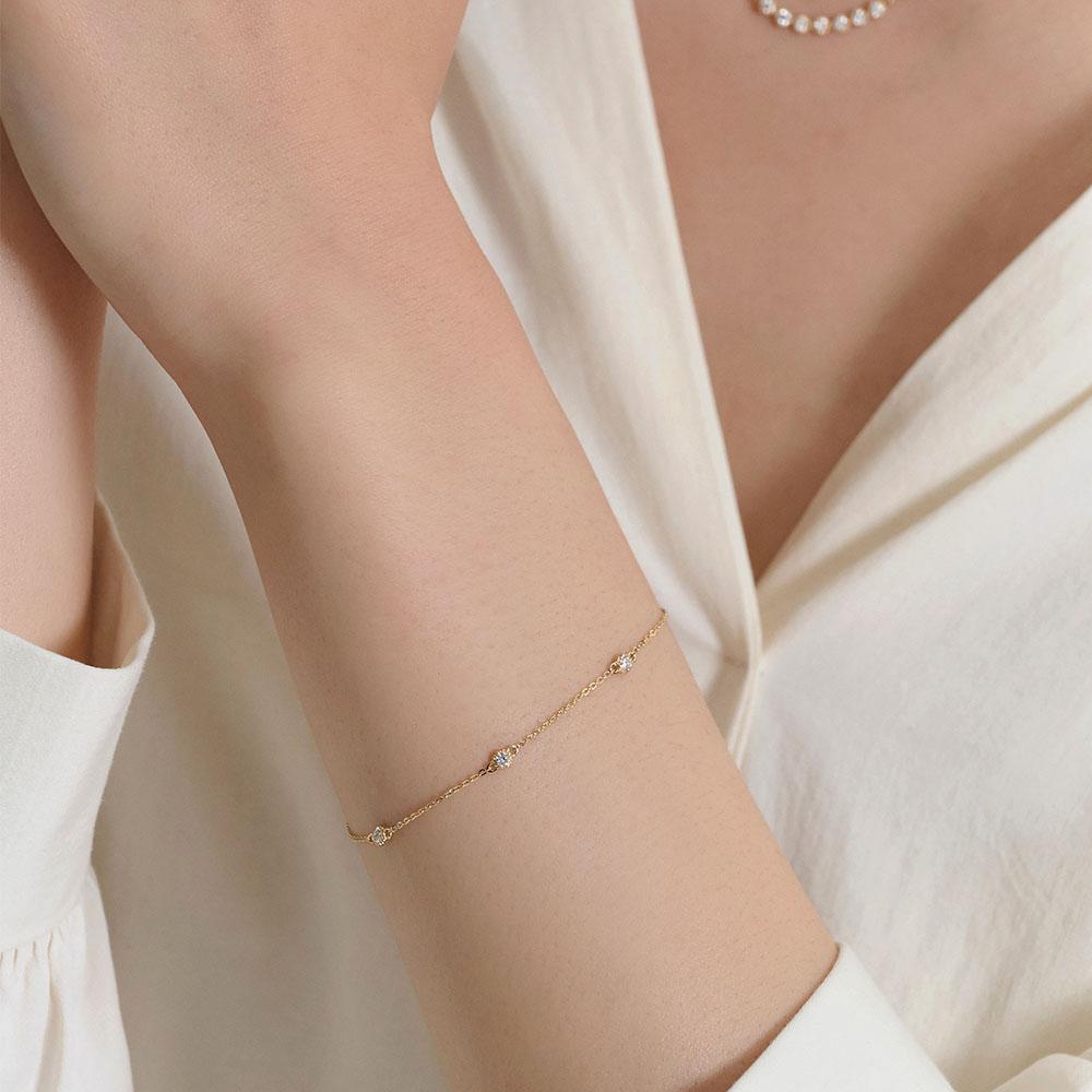 다이아 다즐링 14K 팔찌 | 로이드 공식몰