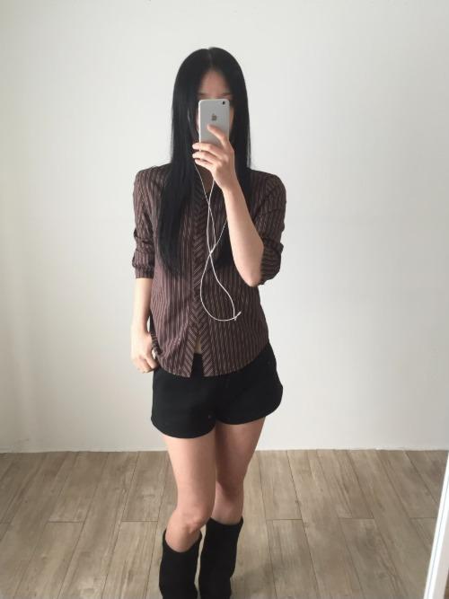 뮤즈드몽드 베니스 스트라이프 셔츠 [브라운]