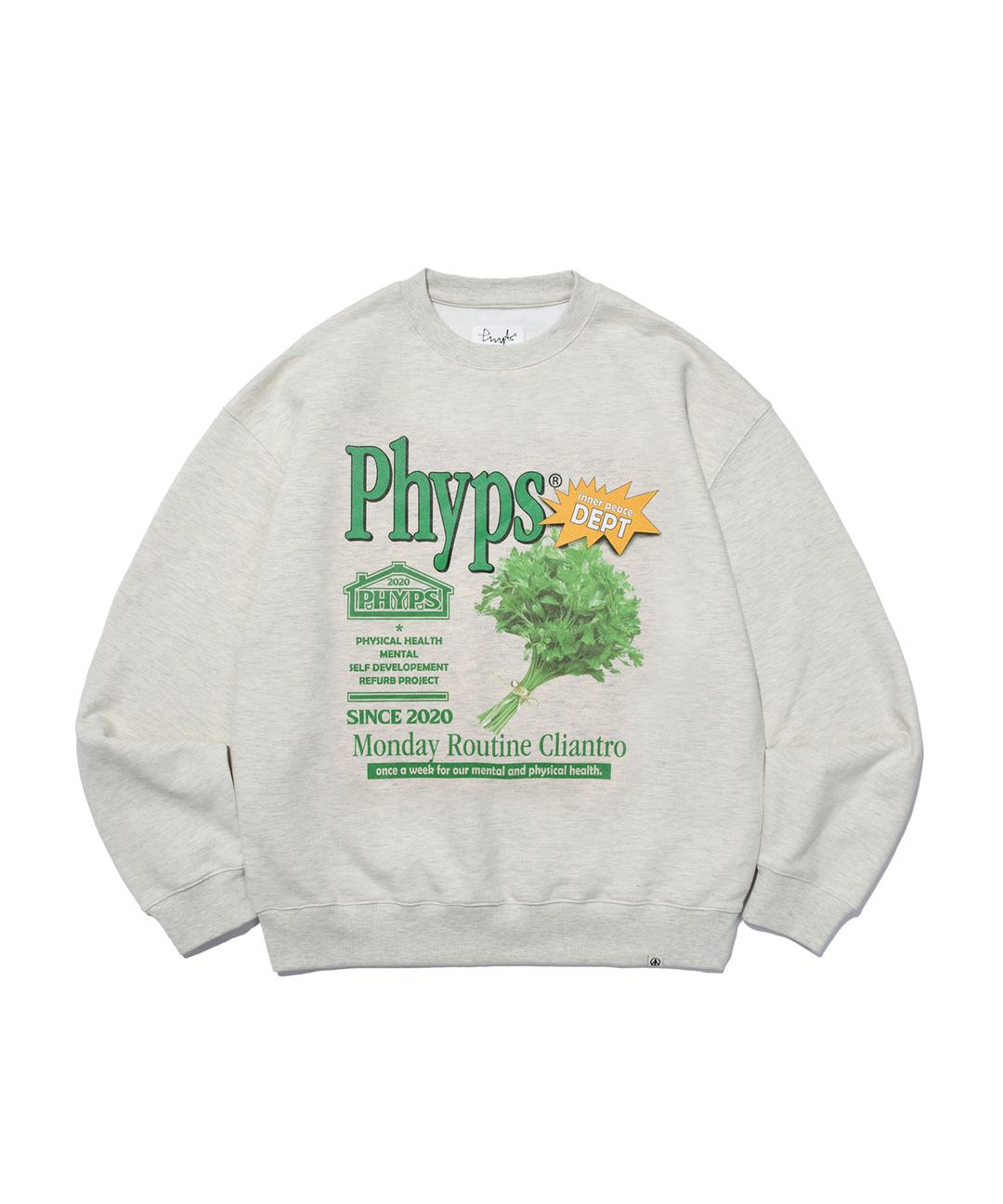 PHYPS® CILANTRO MARKET CREWNECK OATMEAL