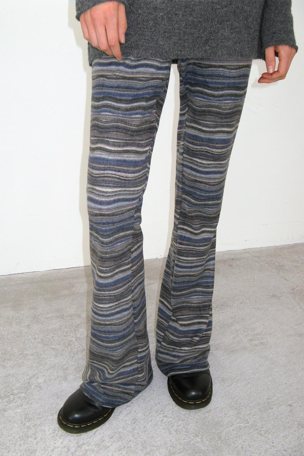 STRIPE PEACH BANDING PANTS, NAVY