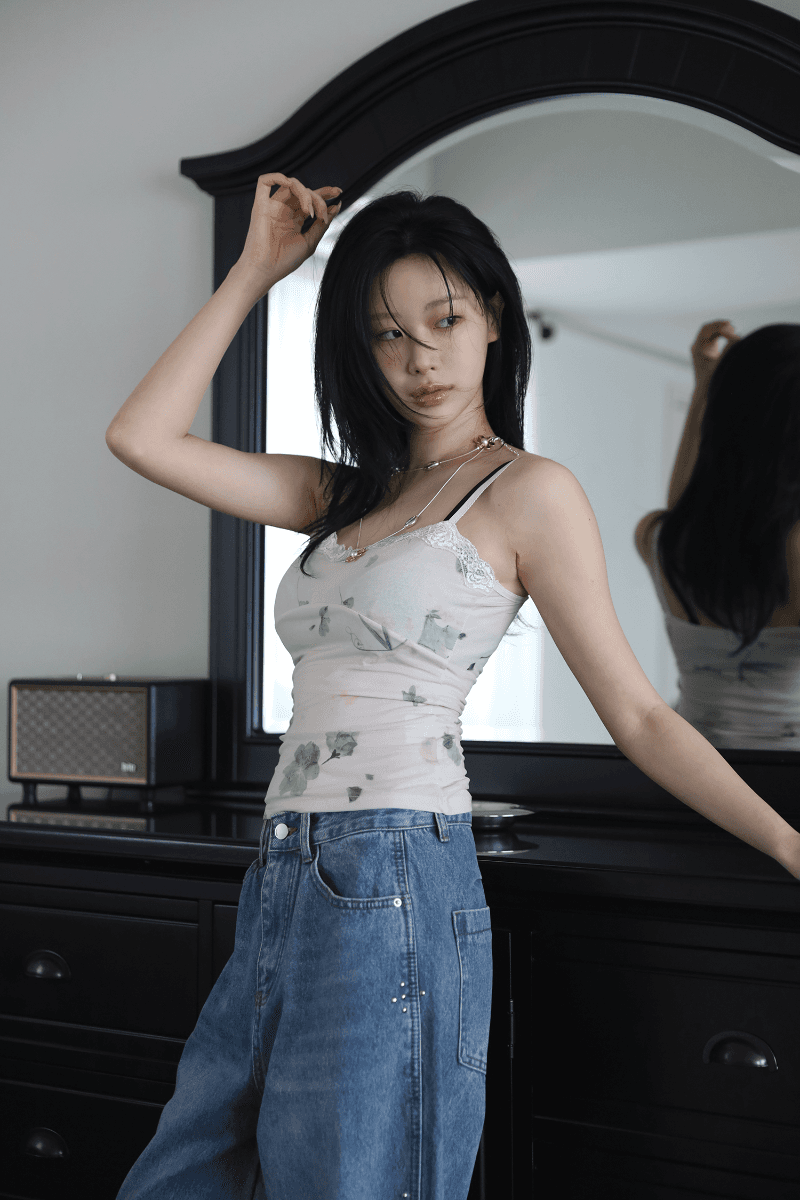 플라워 메쉬 블랑 나시