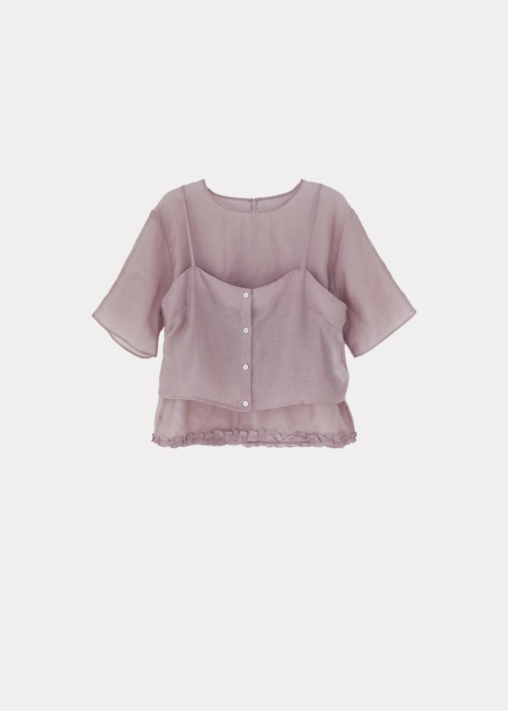 [6/15배송예정] twoway blouse / pink