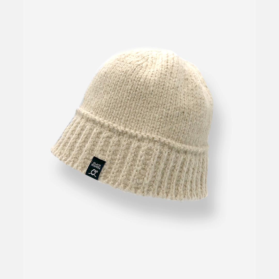 블랙맘바 코프 니트 버킷햇 (아이보리)