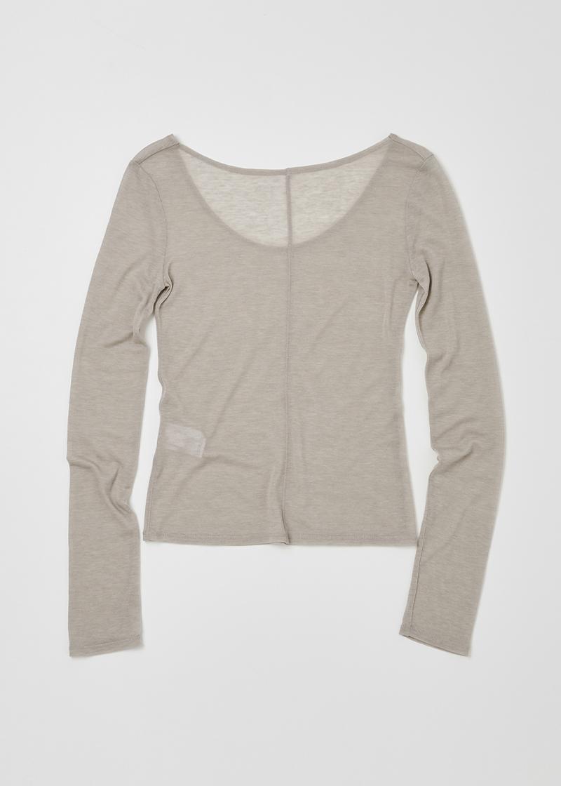 REVERSIBLE LONG SLEEVE TOP IN BEIGE