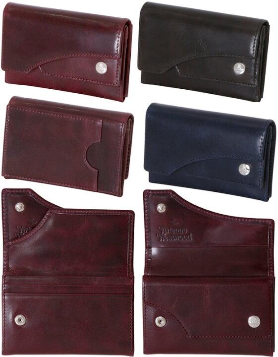 Vivienne Westwoodヴィヴィアンウエストウッドフラップが２枚付いた名刺入れオーブブローチロゴダークグレー ワインレッド ネイビーポケット付きカードケースオーヴ プレゼントにもおススメですWFLAP13GY30NV80BO | kaminorth