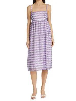 Aspen Plaid Fit & Flare Midi-Dress