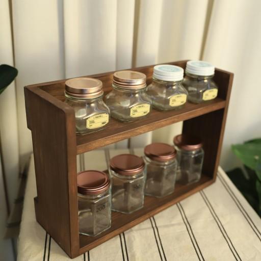 원목 미니 주방 양념통선반 2단선반