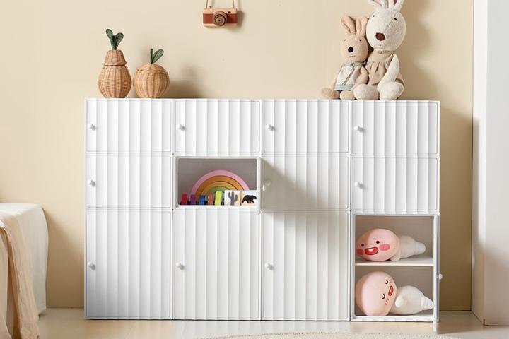 1+1 오픈도어 리빙박스 모듈 팬트리 수납함(40L) 2colors