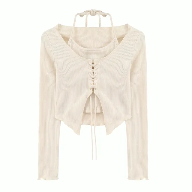 [당일출고+3color]쇼트 페이크 니트