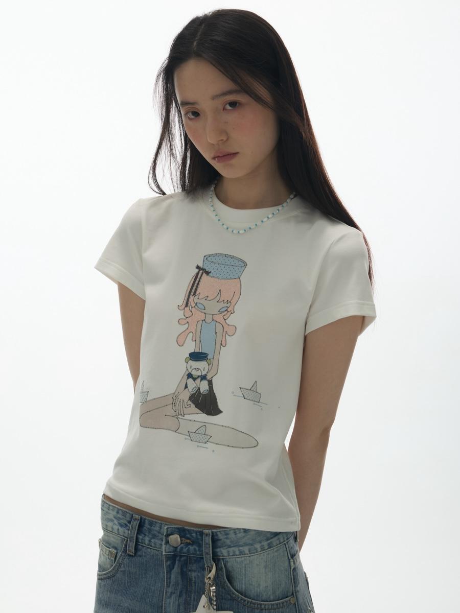 YaWhat x Coldrinks Glitter Girl T-shirt