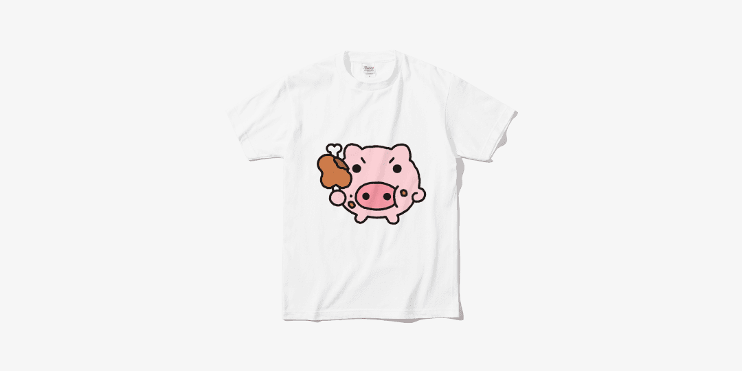 오얼모얼 왼팔돼지햄T (앞면만) ㅣ 마플샵