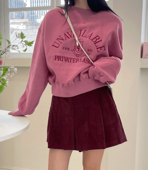 벨라 자수 양기모 맨투맨(3colors)