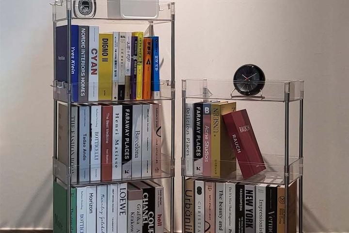 [10%쿠폰] 낮은 책장 서재 인테리어 거실 이동식 미니 틈새 투명 선반 2단 3단 트롤리