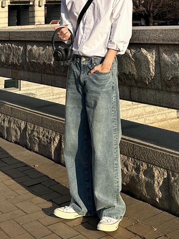 로스 월렛 와이드 데님