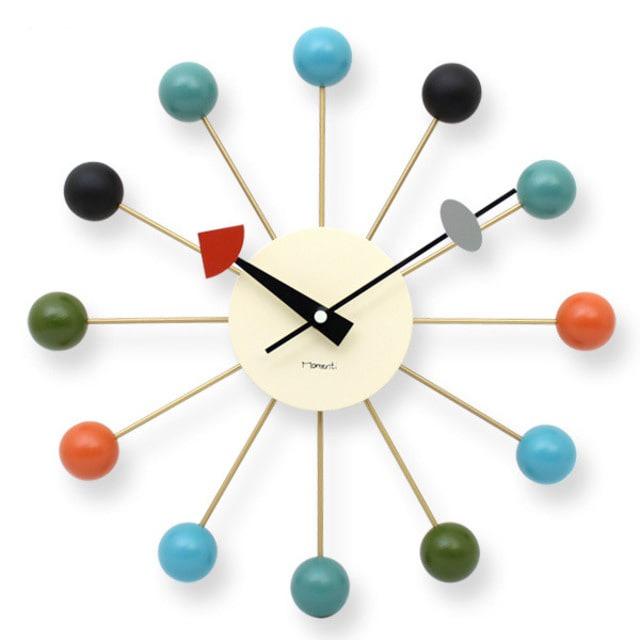 우드 컬러 볼 클락 무소음벽시계 // MMT-402_CL