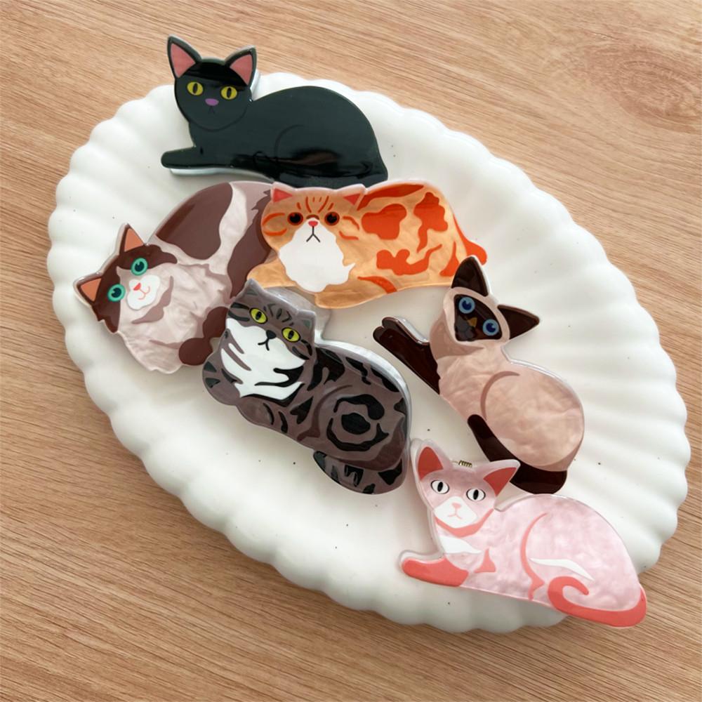 프로젝트소품 고양이 집게핀 악세서리 올림머리 헤어핀