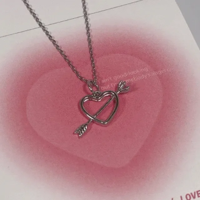 💛Best 주문폭주💛 3차재입고 하트 큐피트 데일리 포인트 핑크 체인 목걸이