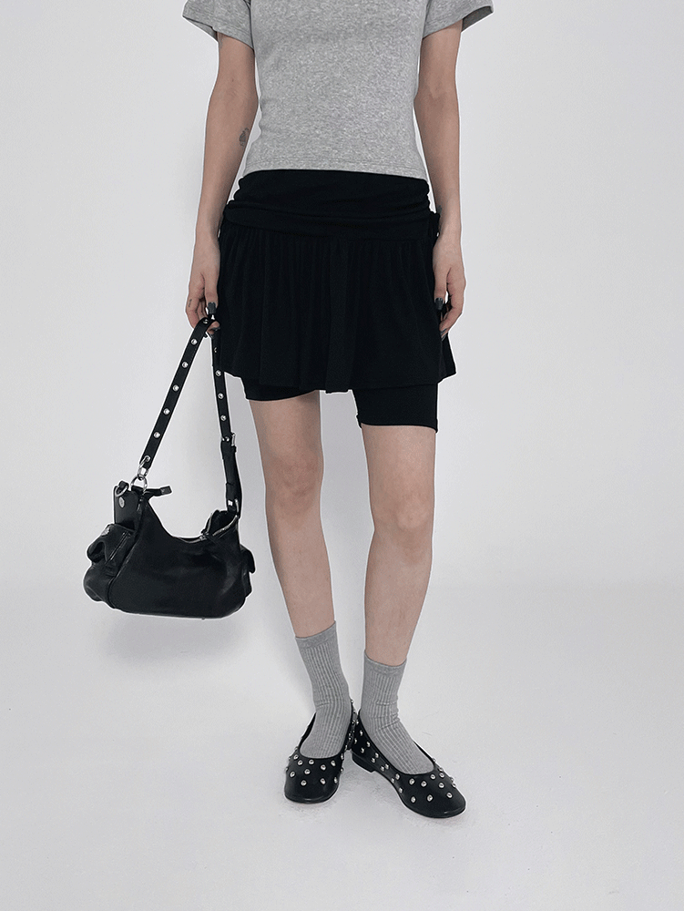 토마토스토어 데르시 레이어드스커트 바이커팬츠