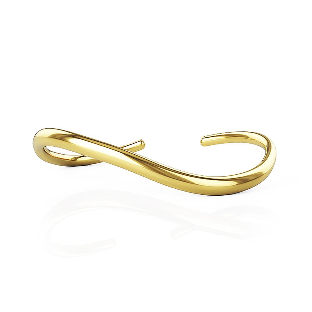 물결 웨이브 메탈 서브 뱅글 팔찌 실버/골드 : 럼튼