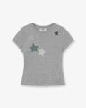 CHECK STAR TEE [MELANGE GREY]