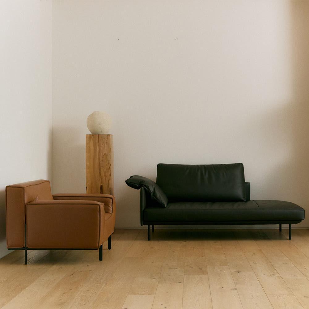 [얼리버드프로모션] 알로소 바드 2인소파 가죽소파 (데이베드, 소프트프리모가죽)