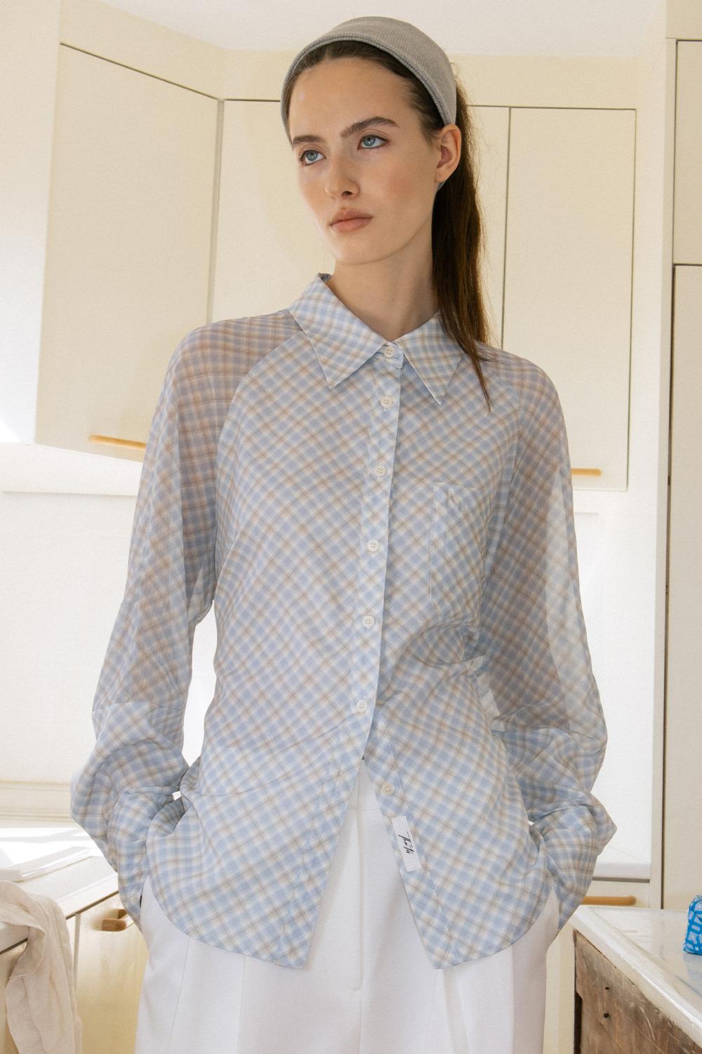 [2차: 3월 27일 예약배송] BLUEBERRY TART CHECK SHIRT_TT5S102LB