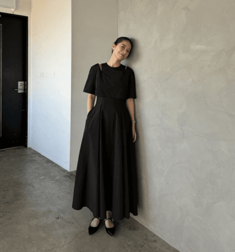 에번 투피스 라운드 원피스