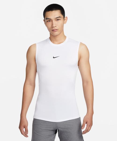 프로 드라이 핏 타이트 민소매 피트니스 탑 M - 화이트:블랙 / FB7915-100