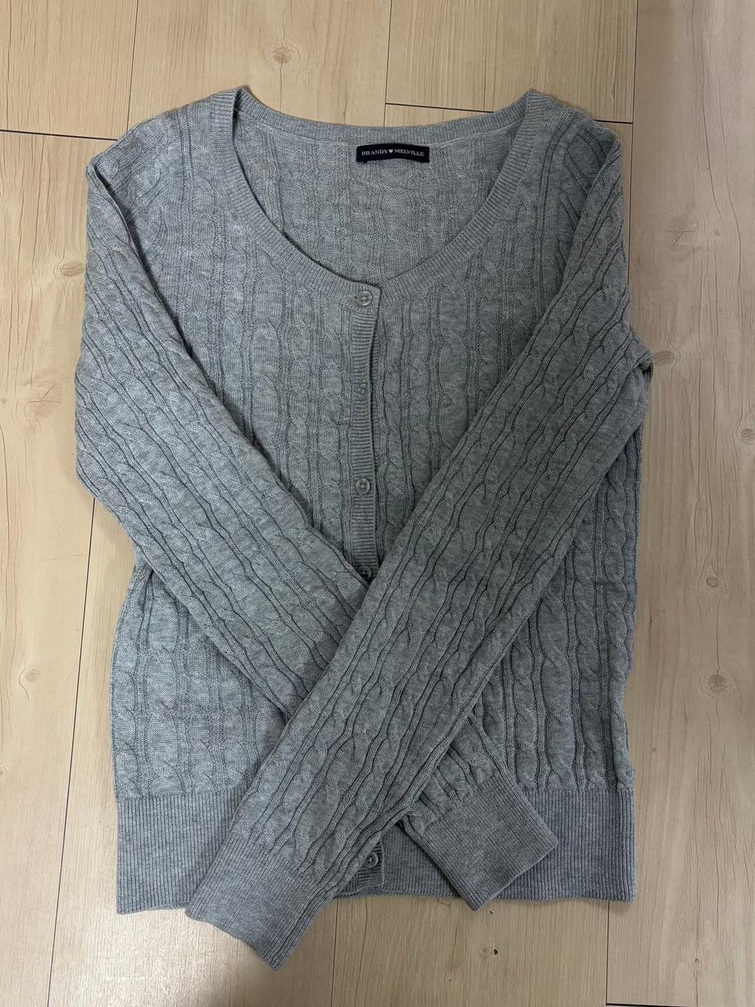 브랜디멜빌 케이블 니트 그레이 회색 | 후루츠패밀리