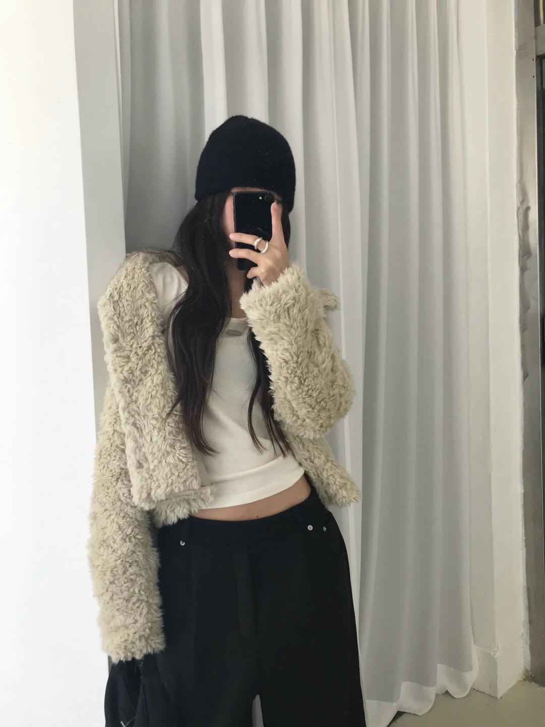 label fur jacket (2colors)